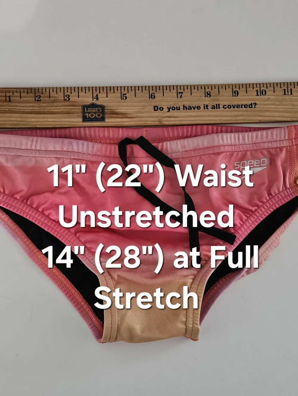 Speedo Eco Endurance Size 28 Boys Mens Swim Trunks with Elastic Drawstring Waist
